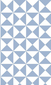 Split Tile - Blue on White Vinyl