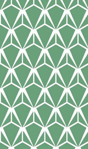 Hexagon Fern Green Tiles Vinyl