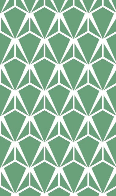 Hexagon Fern Green Tiles Vinyl