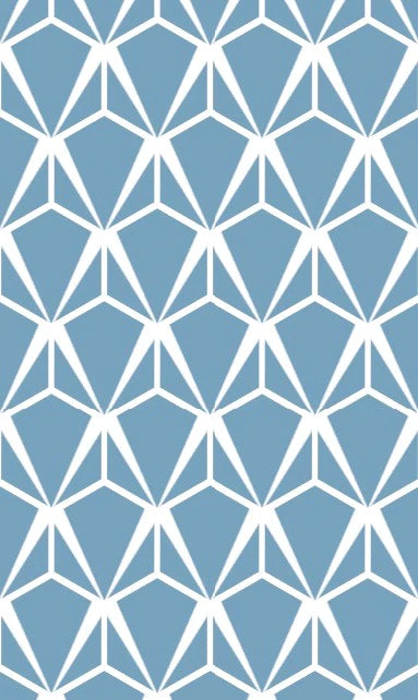 Hexagon Blue Tiles Vinyl