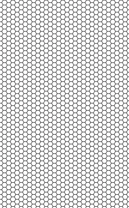 Mini Hexagon Tiles White on Black Vinyl