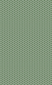 Mini Hexagon Tiles Fern Green on White Vinyl